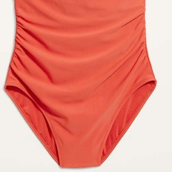 Ruched Deep V-Neck One-Piece Swimsuit - Picture 7 of 9